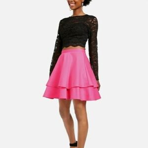 NWOT City Studio Layered Skirt Sz 11 Bright Pink Tulle Layer 944